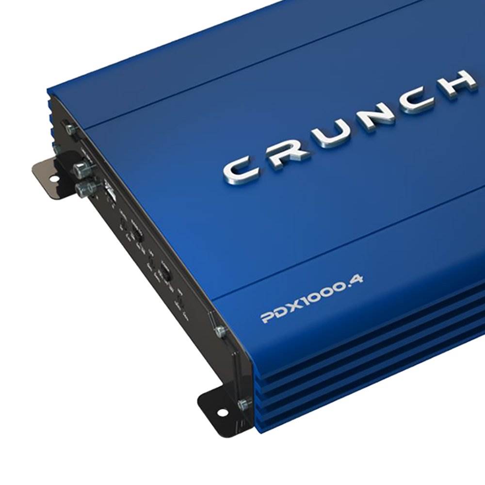 Crunch PowerDriveX 4 Channel Car Stereo Amplifier with 300W 6.5" Speakers, Pair