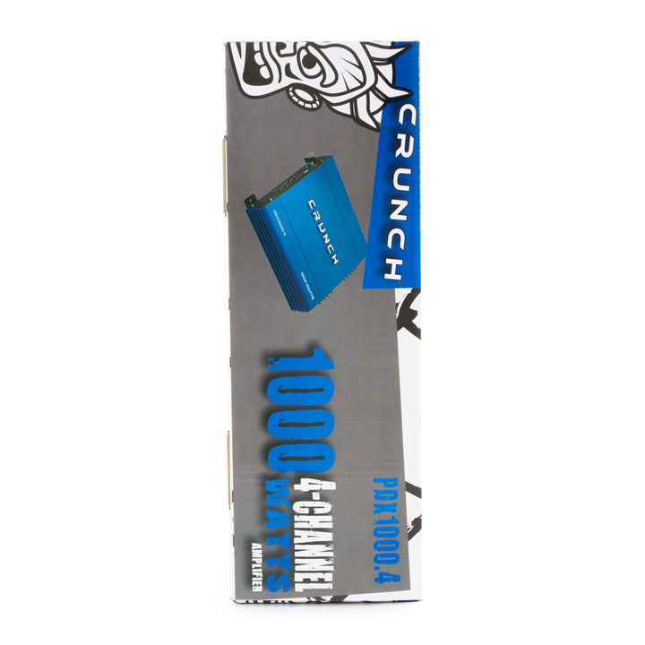 Crunch PowerDriveX 1000 Watt 4 Channel Blue A/B Car Stereo Amplifier (4 Pack)