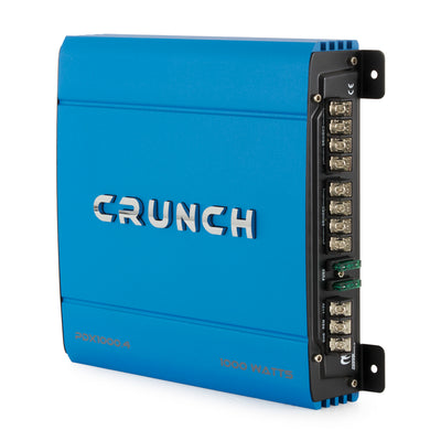 Crunch PowerDriveX 1000 Watt 4 Channel Blue A/B Car Stereo Amplifier (4 Pack)