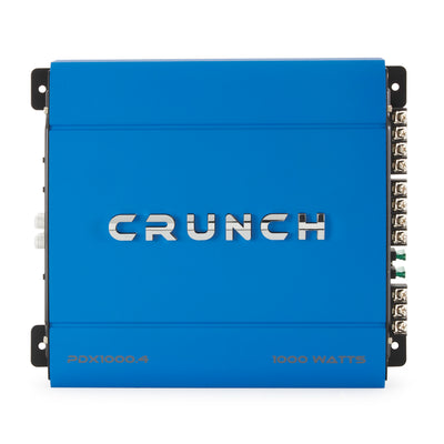 Crunch PowerDriveX 1000 Watt 4 Channel Blue A/B Car Stereo Amplifier (Used)