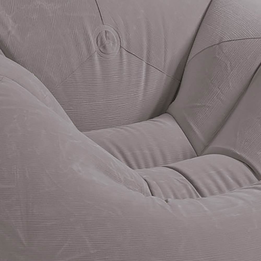 Intex Inflatable Contoured Corduroy Beanless Bag Lounge Chair, Grey | 68579EP