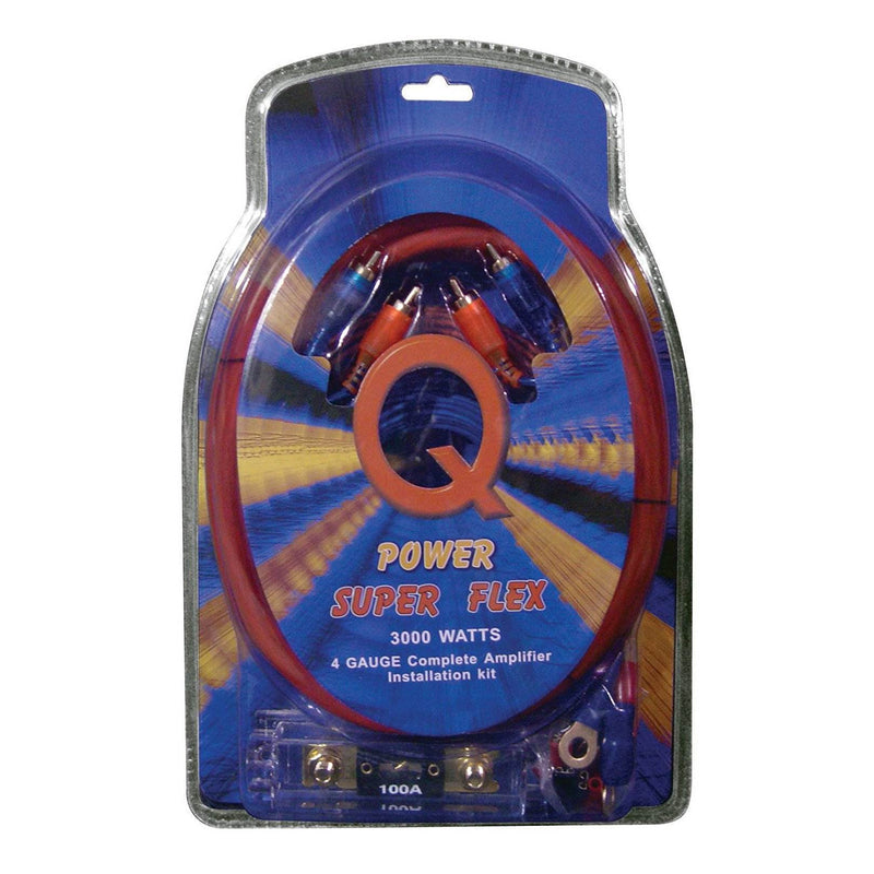 Q Power Super Flex 4-Gauge 3000-Watt Amplifier Wiring Amp Kit (Open Box)
