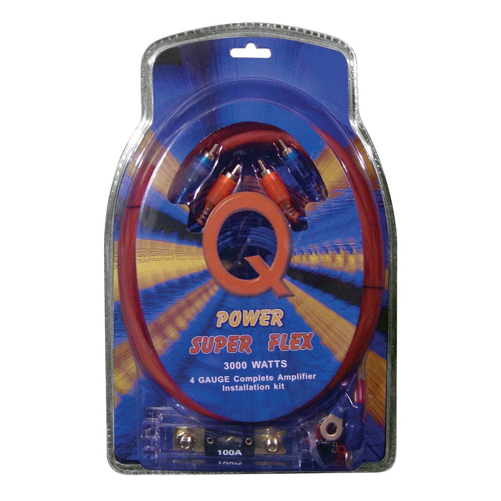 Q Power Super Flex 4-Gauge 3000-Watt Amplifier Wiring Amp Kit (Open Box) - VMInnovations