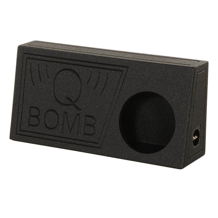 Q Power QBomb 10 Inch Single Vented Subwoofer Sub Box with Black Bedliner Spray