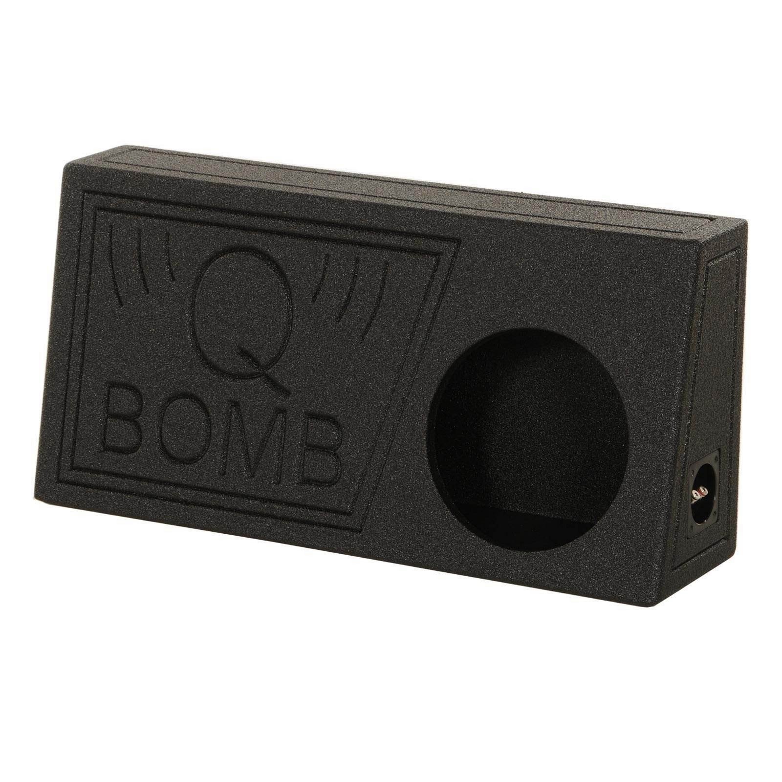 Q Power QBomb Single 10 Inch Vented Subwoofer Box w/ Bedliner Spray | Open Box - VMInnovations