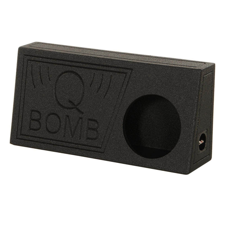 Q Power QBomb 10 Inch Single Vented Subwoofer Sub Box with Black Bedliner Spray