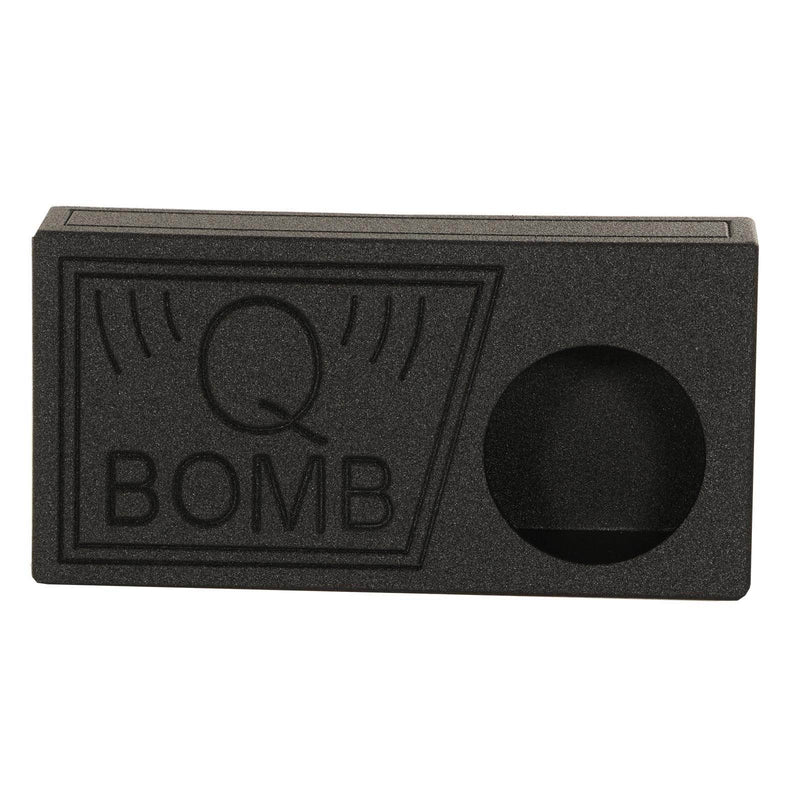 Q Power QBomb Single 10 Inch Vented Subwoofer Sub Box with Black Bedliner Spray