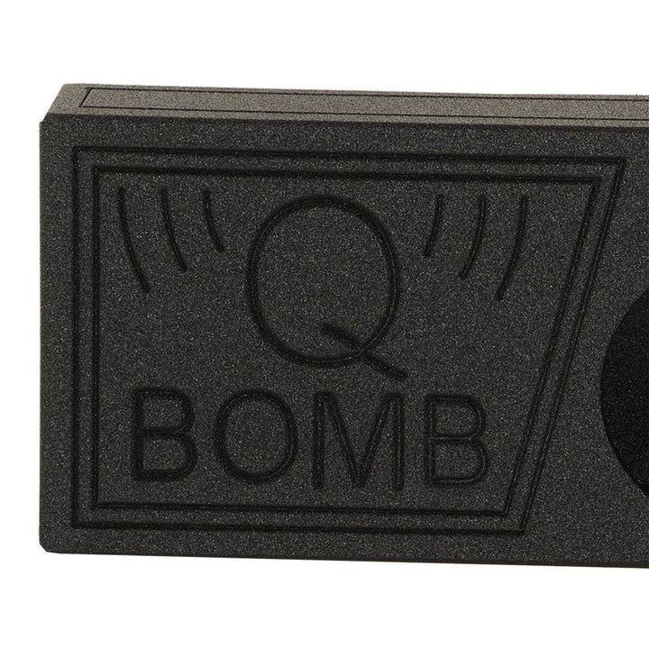 Q Power QBomb 10 Inch Single Vented Subwoofer Sub Box with Black Bedliner Spray