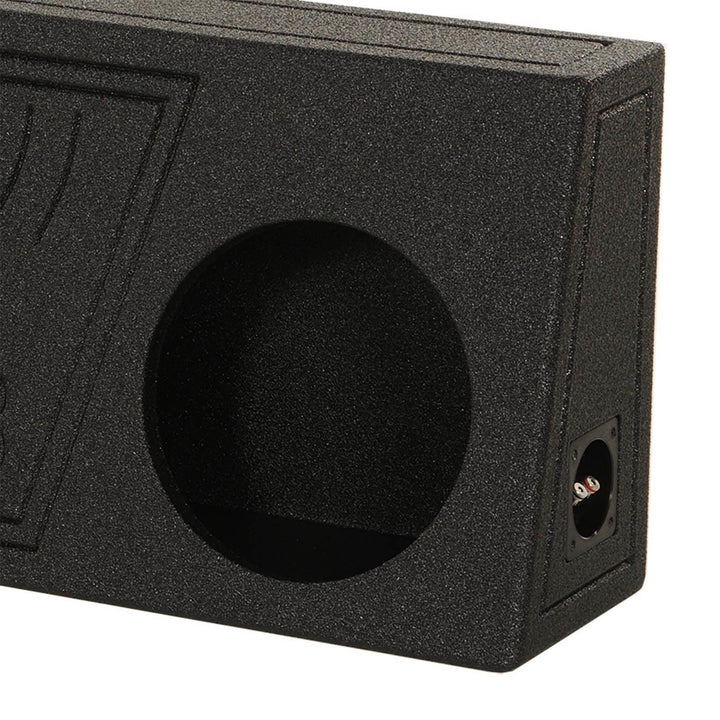 Q Power QBomb 10 Inch Single Vented Subwoofer Sub Box with Black Bedliner Spray