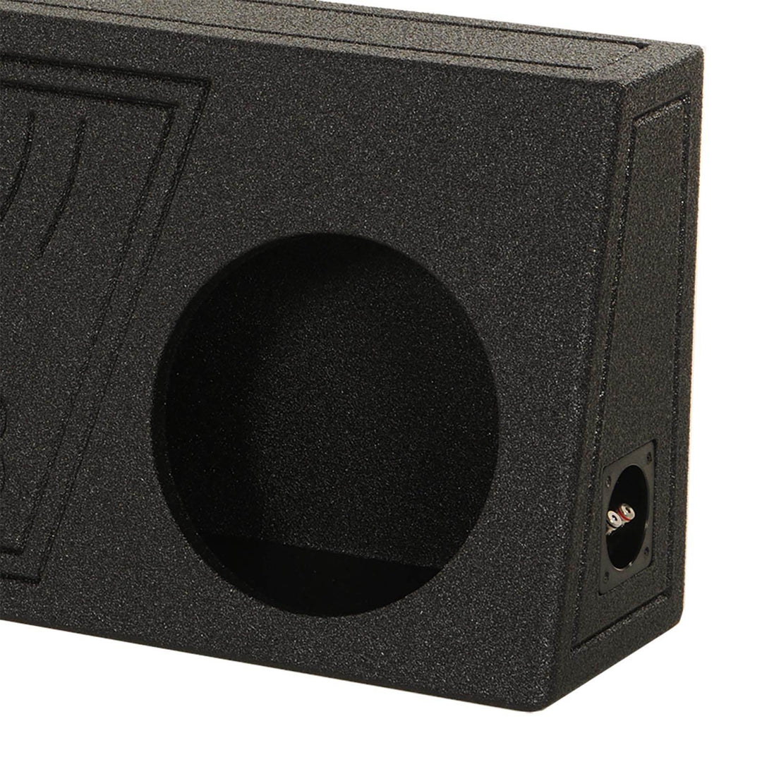 Q Power QBomb Single 10 Inch Vented Subwoofer Sub Box Bedliner Spray (Used)