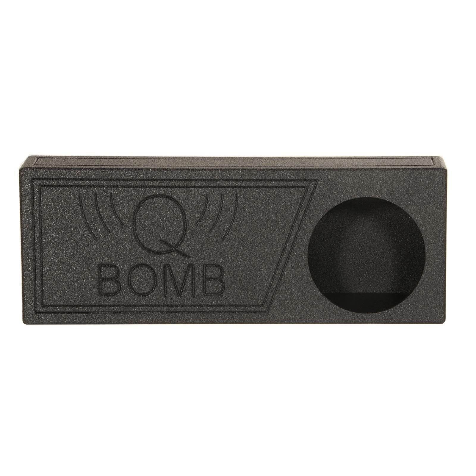 Q Power QBomb Single 12 Inch Vented Subwoofer Sub Box with Black Bedliner Spray - VMInnovations