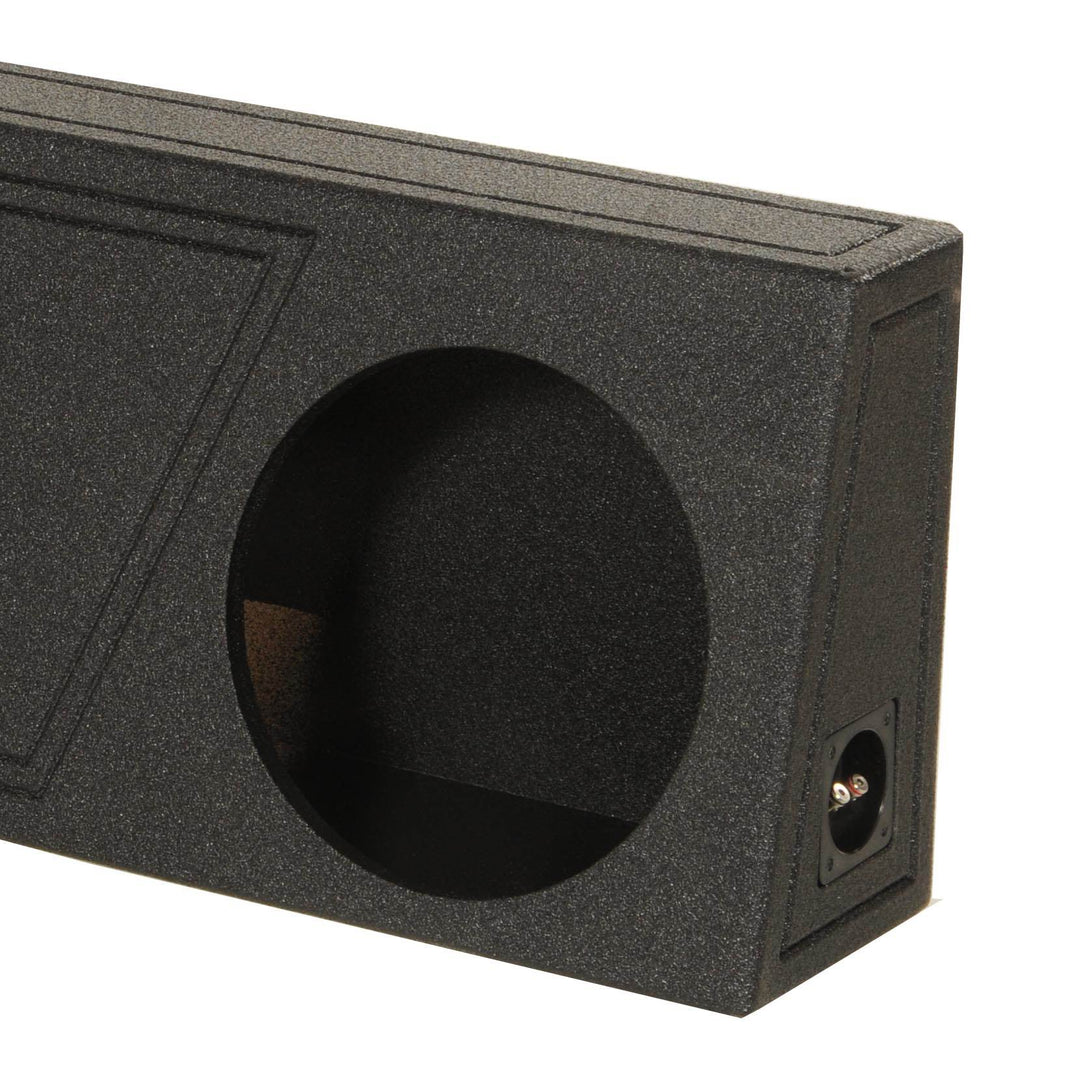 Q Power QBomb Single 12 Inch Vented Subwoofer Sub Box with Black Bedliner Spray