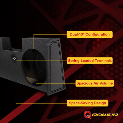 Q Power 2 Hole 12" Subwoofer Enclosure 2004-2008 F-150 XCab/Super Crew (Used)