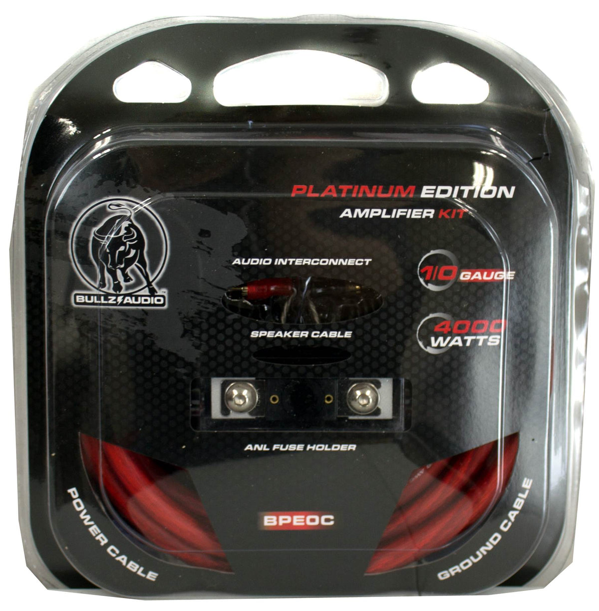 Bullz Audio 1/0 Gauge Car Amplifier Amp Installation Wiring Kit Package, 2-Pack