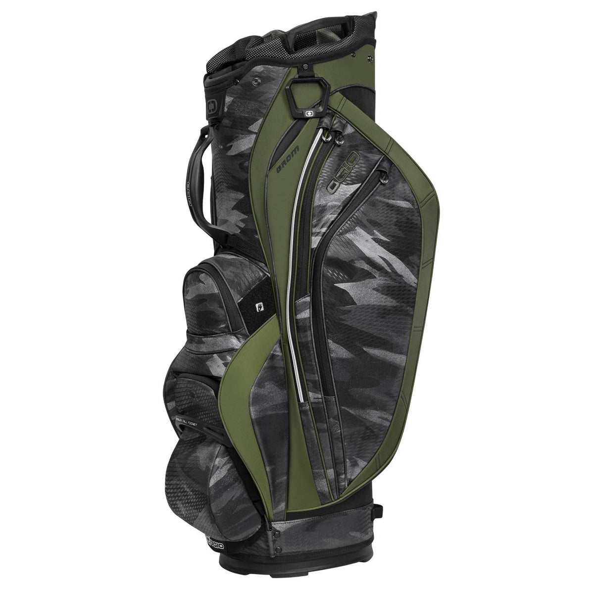 OGIO Grom 16 Way 2X Barrel Top 8 Pocket/Ball Pocket Cart Golf Bag, Camo Moss