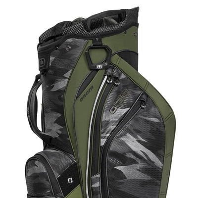 OGIO Grom 16 Way 2X Barrel Top 8 Pocket/Ball Pocket Cart Golf Bag, Camo Moss