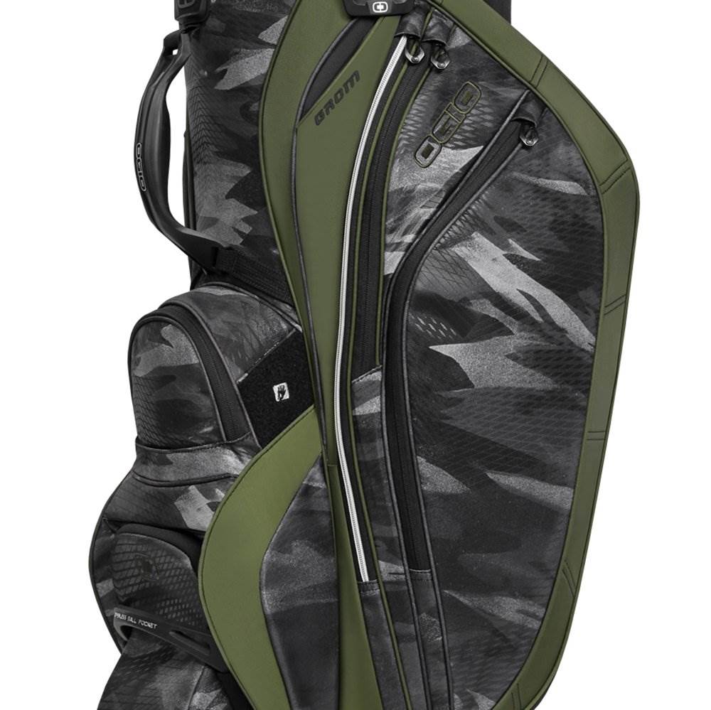OGIO Grom 16 Way 2X Barrel Top 8 Pocket/Ball Pocket Cart Golf Bag, Camo Moss