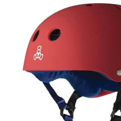 Triple 8 Skater Bike & Skate Helmet w/ Sweatsaver Liner, Red Rubber - S (Used)
