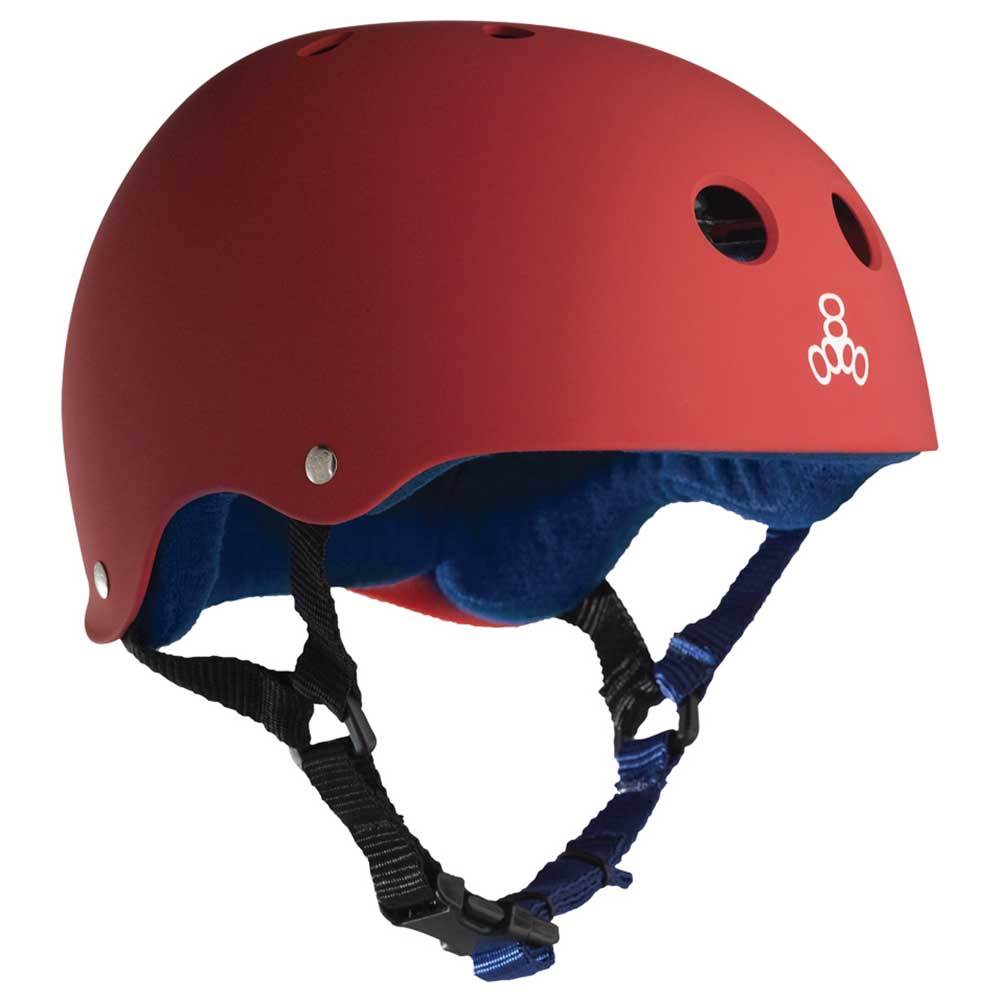 Triple 8 Skater Bike & Skate Helmet w/ Sweatsaver Liner, Red Rubber - S (Used)