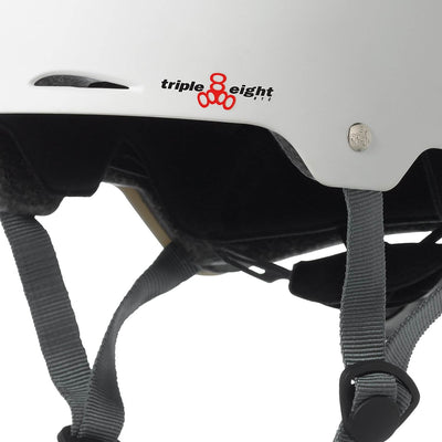 Triple 8 Gotham White Matte Bike & Skateboard Helmet, S/M (Open Box)