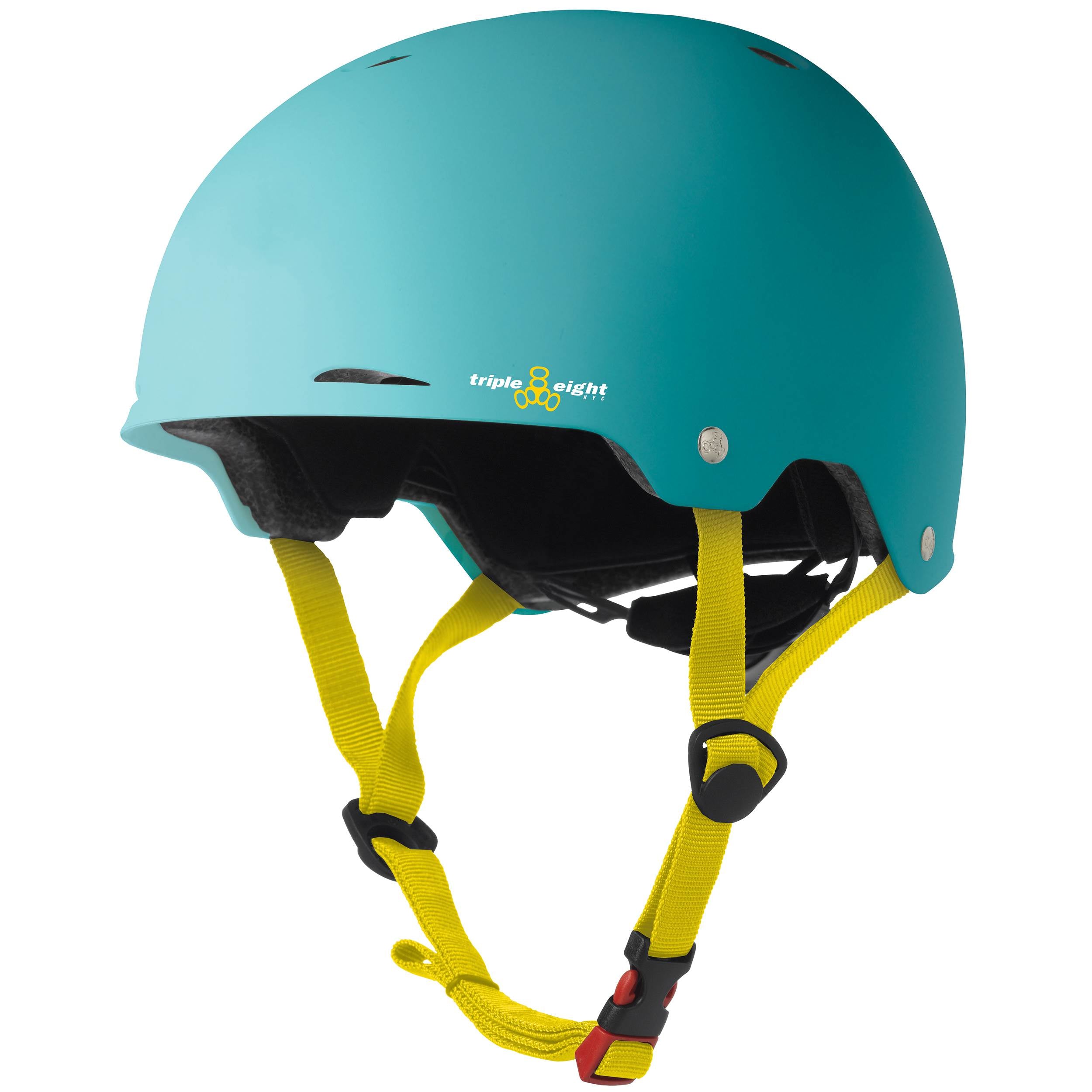 Triple 8 Gotham Baja Teal Rubber Bike/Skateboard Helmet, S/M (Open Box)