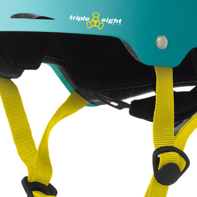 Triple 8 Gotham Baja Teal Rubber Bike/Skateboard Helmet, S/M (Open Box)