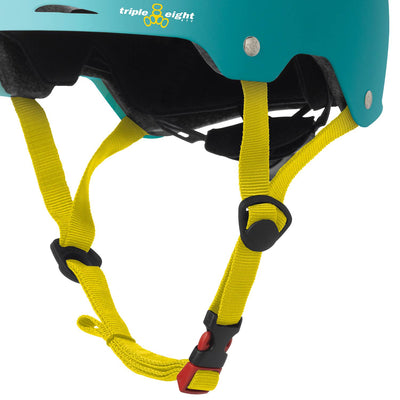 Triple 8 Gotham Baja Teal Rubber Bike/Skateboard Helmet, S/M (Open Box)