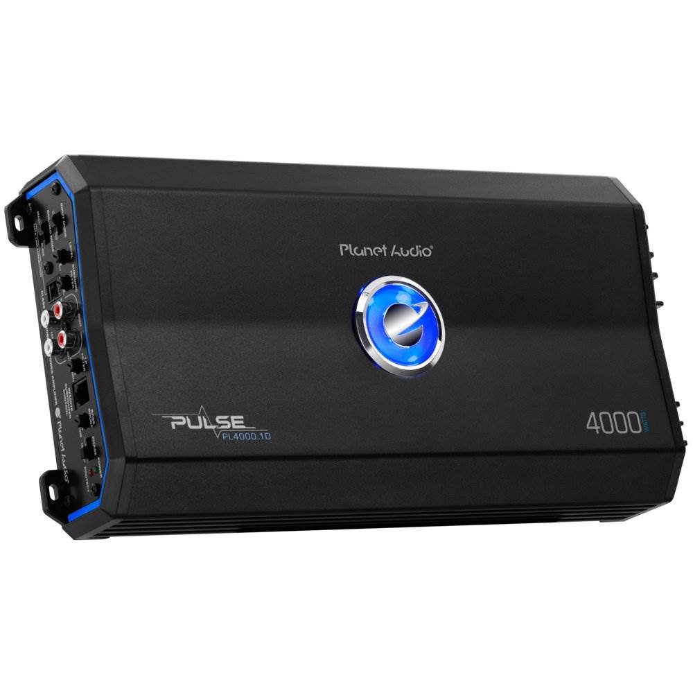 Planet Audio 4000W Class D Monoblock 1 Ohm Car Amplifier PL4000.1D (4 Pack)