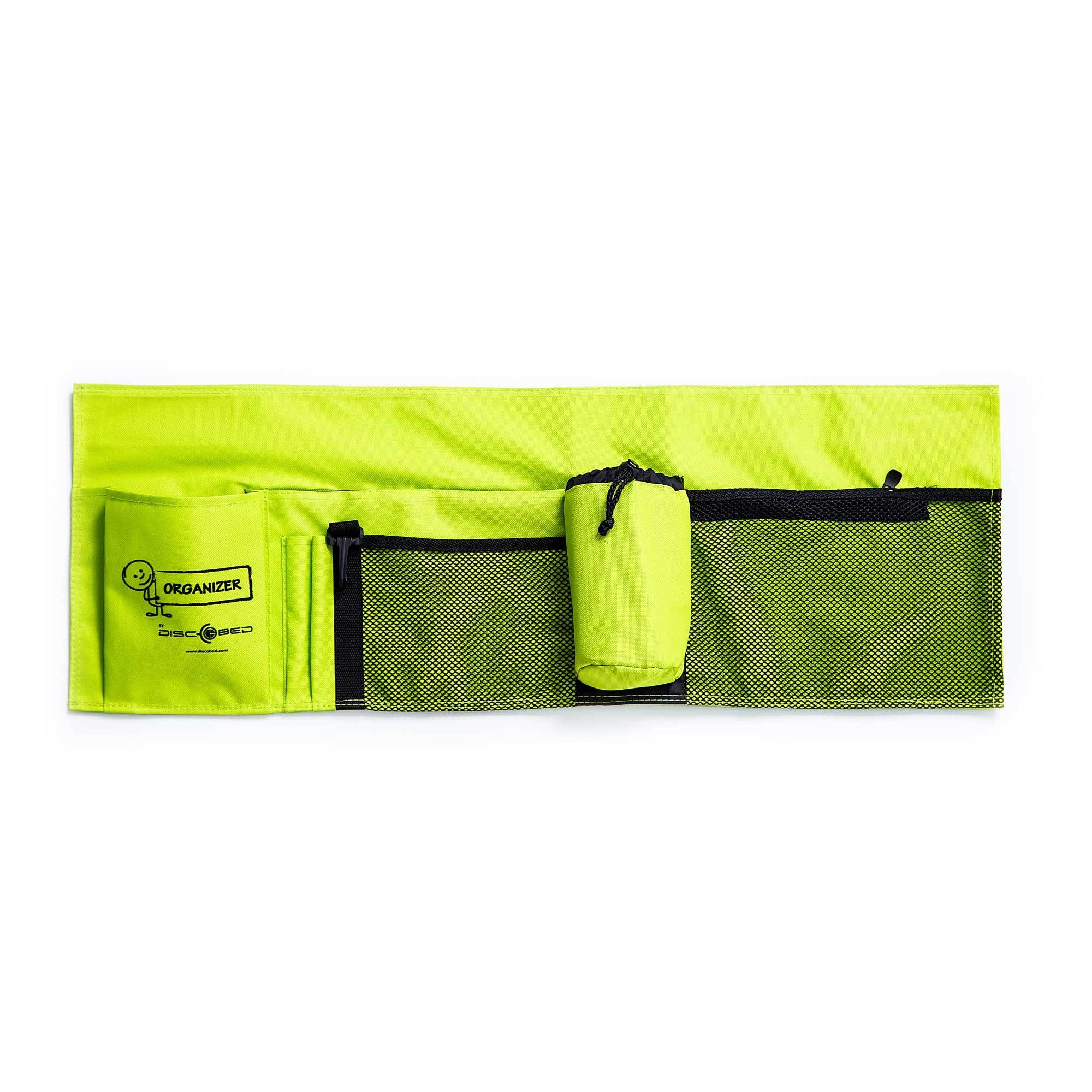 Disc-O-Bed Youth Benchable Camping Cot with Organizers, Lime Green (Open Box)