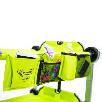 Disc-O-Bed Youth Kid-O-Bunk Benchable Camping Cot with Organizers, Lime Green