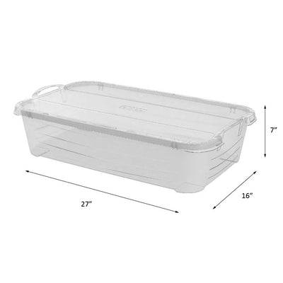 Life Story Clear Stackable Closet Organization & Storage Box Container, 34 Quart