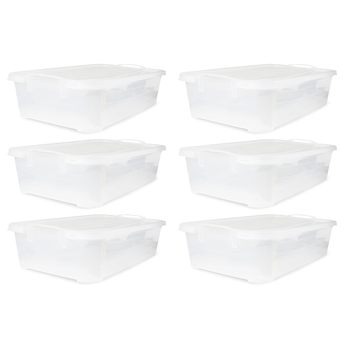 Life Story Clear Stackable Closet & Storage Box 34 Quart Containers, (6 Pack)