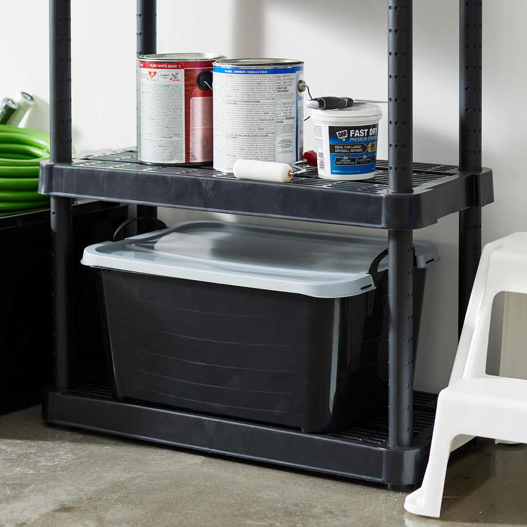 Life Story 55 Quart Stackable Storage Bin, Heavy Duty Lidded Container, 6 Pack