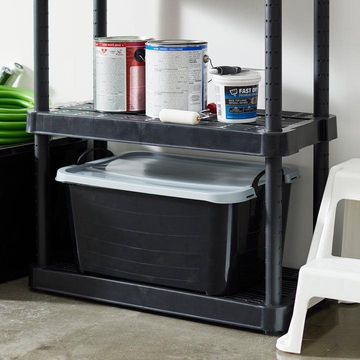 Life Story 55 Quart Stackable Storage Bin, Heavy Duty Lidded Container, 6 Pack