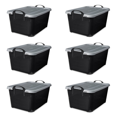 Life Story 55 Quart Stackable Home Organization Lidded Storage Container, 6 Pack