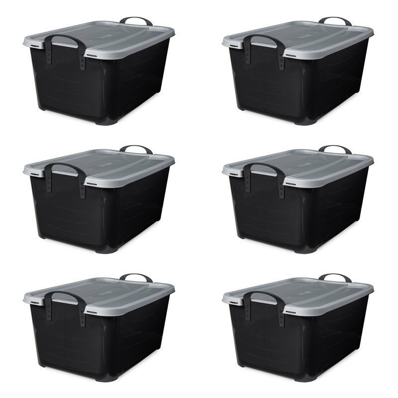 Life Story 55 Quart Stackable Home Organization Lidded Storage Container, 6 Pack