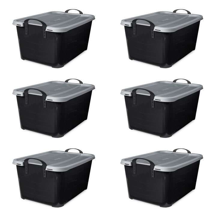 Life Story 55 Quart Stackable Storage Bin, Heavy Duty Lidded Container, 6 Pack