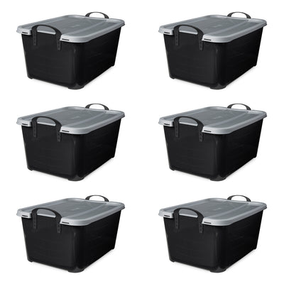Life Story 55 Quart Stackable Storage Bin, Heavy Duty Lidded Container, 6 Pack