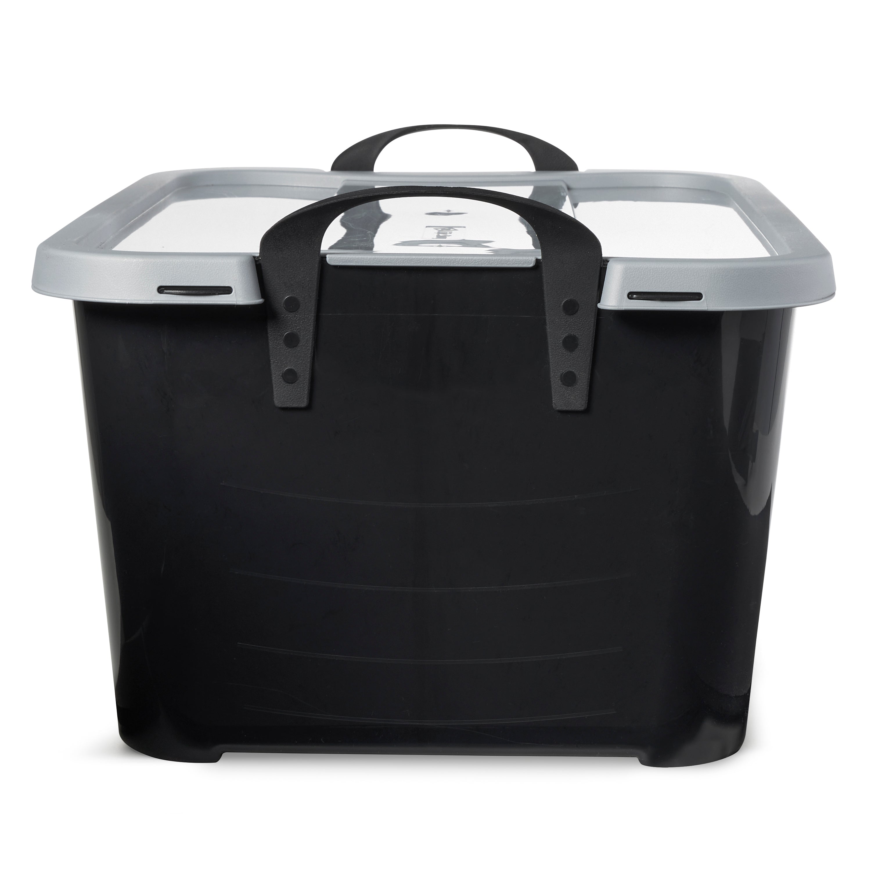Life Story Black Stackable Storage Box 55 Quart Containers, (6 Pack) (Open Box)