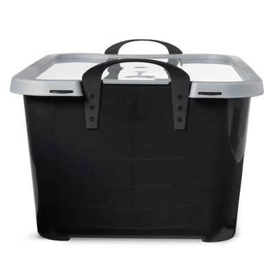 Life Story Black Stackable Storage Box 55 Quart Containers, (6 Pack) (Open Box)