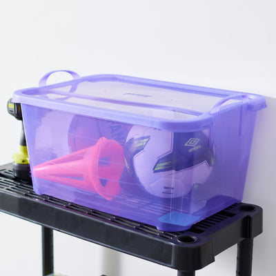 Life Story 55 Quart Purple Locking Stackable Organization and Storage Container - VMInnovations