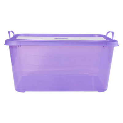 Life Story Purple Stackable Closet Storage Box Container, 55 Quart (24 Pack)