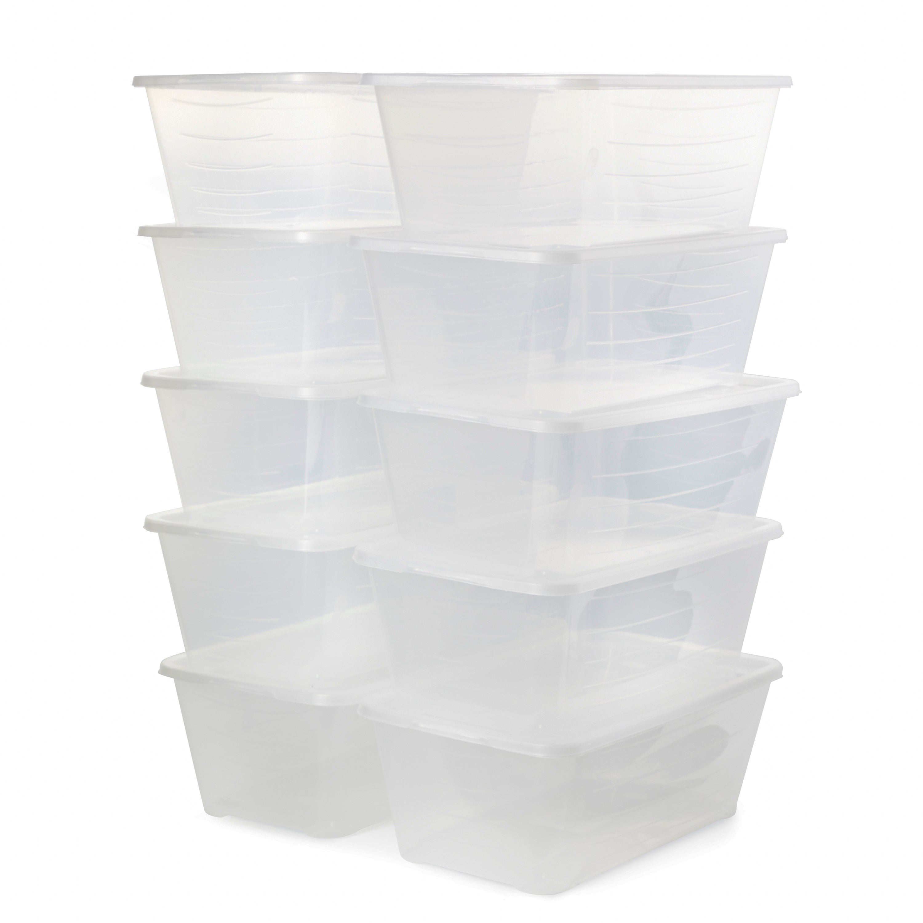 Life Story 5.7 Liter Clear Shoe/Closet Storage Box Stacking Container (90 Boxes)