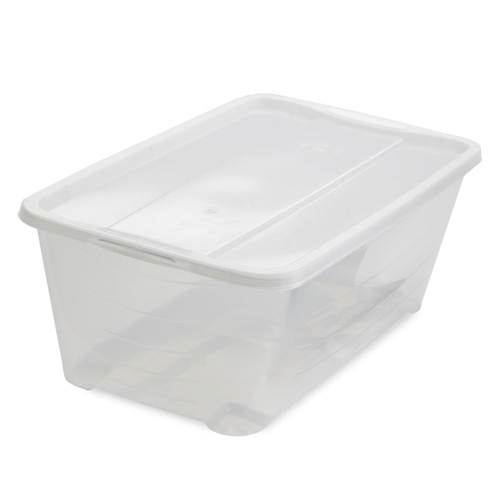 Life Story 6L Shoe and Closet Storage Box Stacking Containers, Clear (10 Pack)