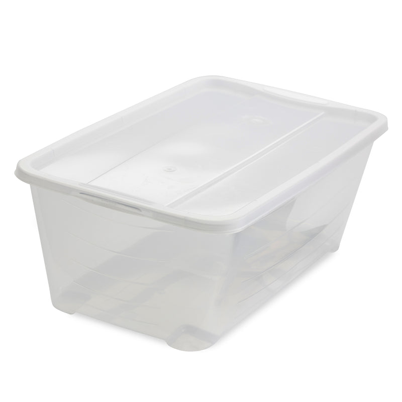 Life Story 6L Shoe and Closet Storage Box Stacking Containers, Clear (50 Pack)