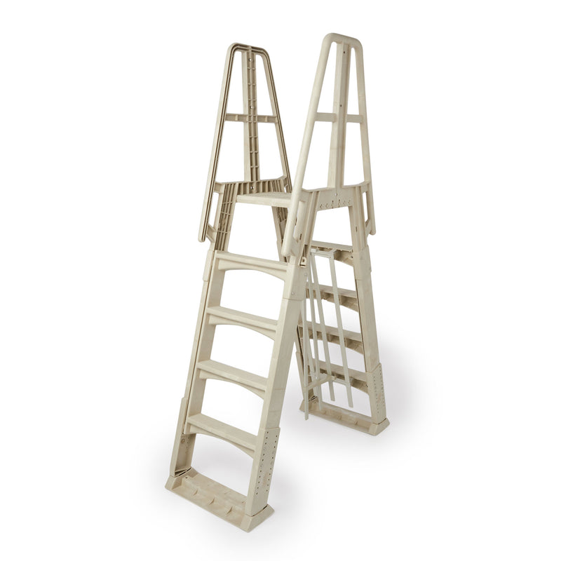 Vinyl Works A Frame Ladder w/ Barrier for Pools 48-56" Tall, Taupe (For Parts)