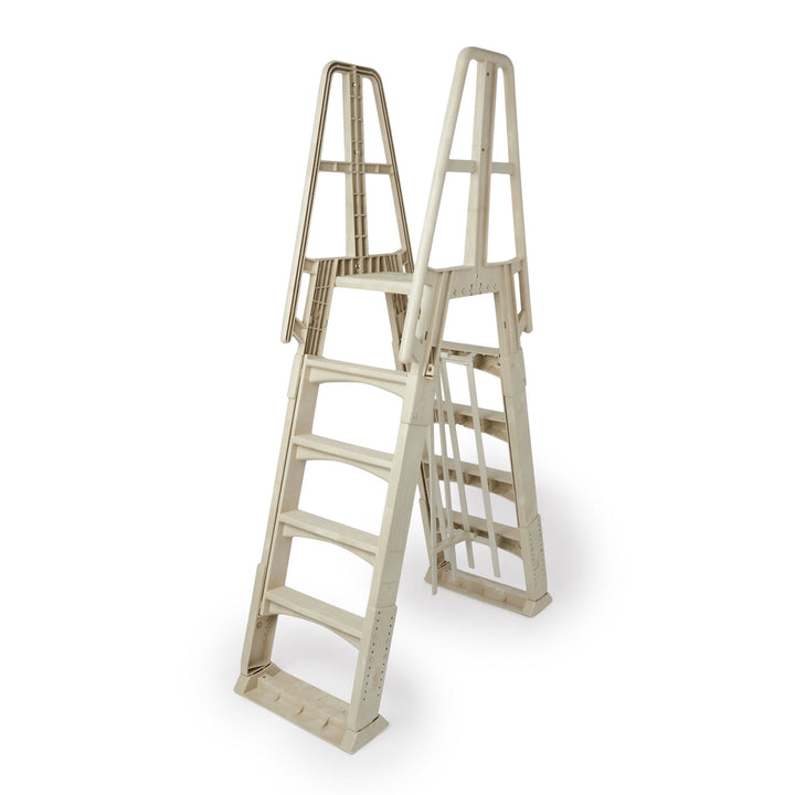 Vinyl Works SLA A Frame Above Ground Pool Ladder w/ Slide Lock Barrier(Open Box)