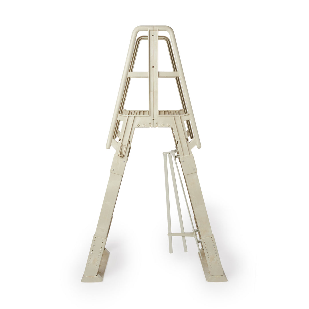 Vinyl Works A Frame Ladder w/ Barrier for Pools 48-56" Tall, Taupe (For Parts)