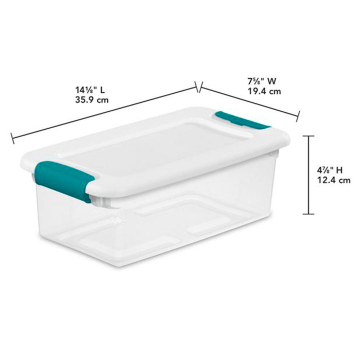 Sterilite 6 Quart Stackable Storage Box, 12 Pack & Small File Clip Box, 12 Pack