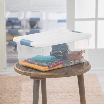Sterilite 15 Quart Clear Plastic Stackable Storage Tote Container (12 Pack)